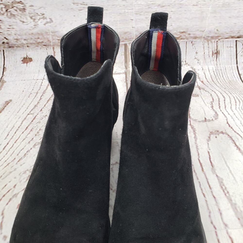 Tommy Hilfiger Women's Black Faux Suede Leather Ankle Boots Size 8.5M - Picture 11 of 12